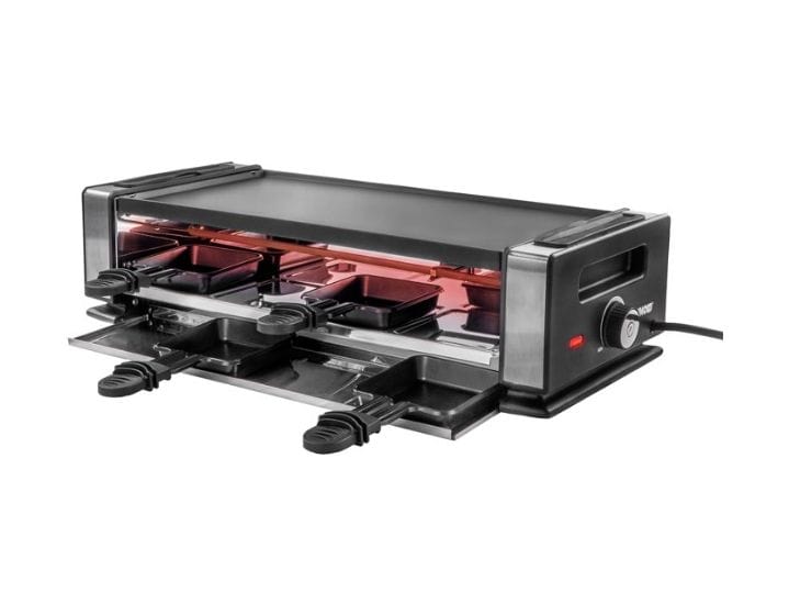 48730 Finesse Basic Raclette für 8 Personen 1200 W  (Schwarz/Edelstahl) 