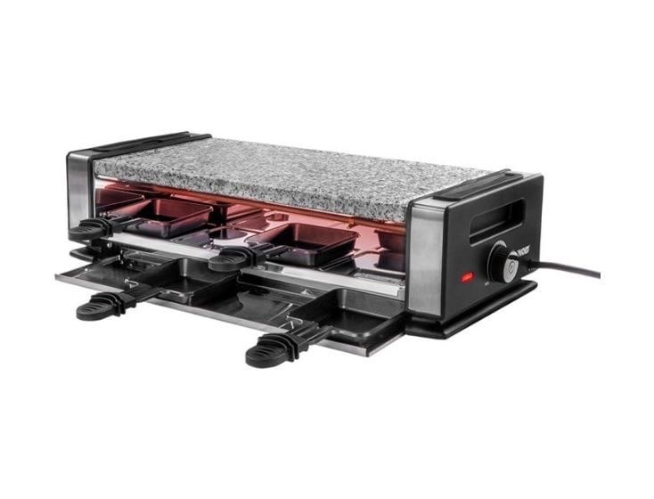 48760 Delice Basic Raclette für 8 Personen 1200 W  (Schwarz/Edelstahl) 