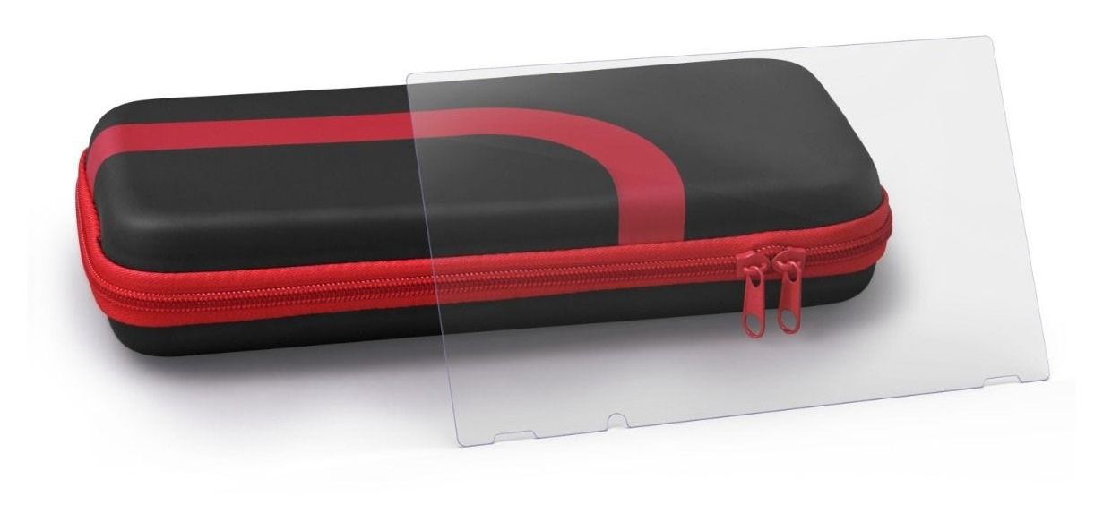 8in1 Zubehör-Set Gaming-Controllergehäuse Nintendo Switch  (Schwarz, Rot) 