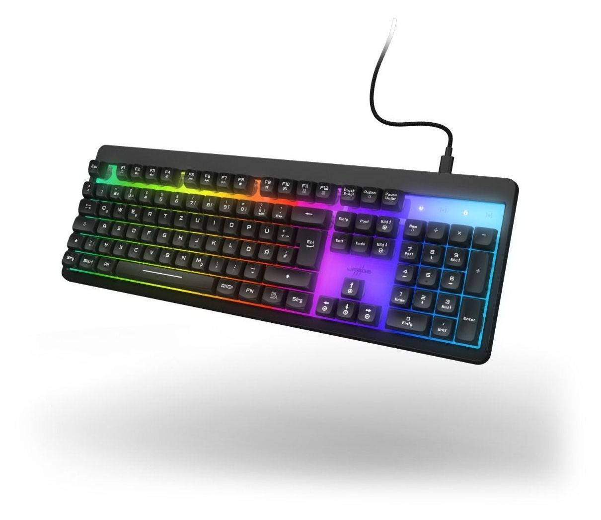Exodus 215 Illuminated RGB-LED Gaming Tastatur USB  (Schwarz) 