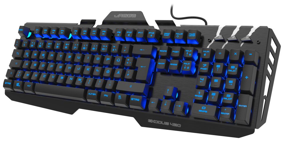 Exodus 420 Metal RGB-LED Gaming Tastatur (Schwarz) 