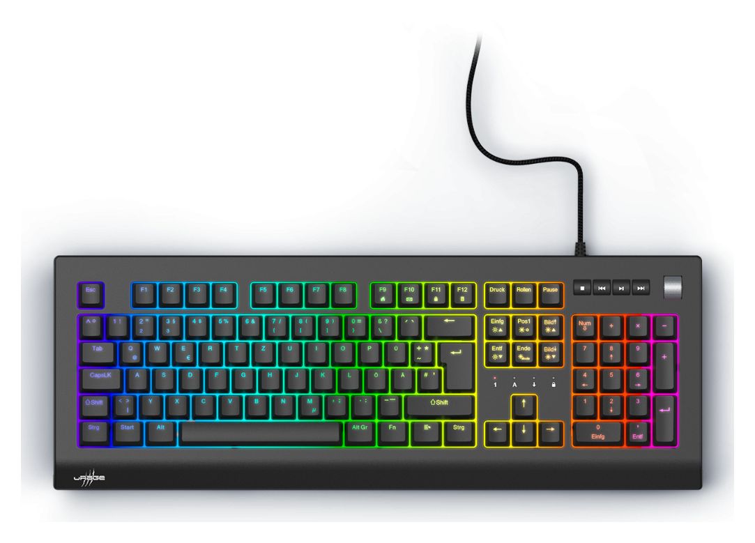 Exodus 600 RGB-LED Gaming Tastatur USB  (Schwarz) 