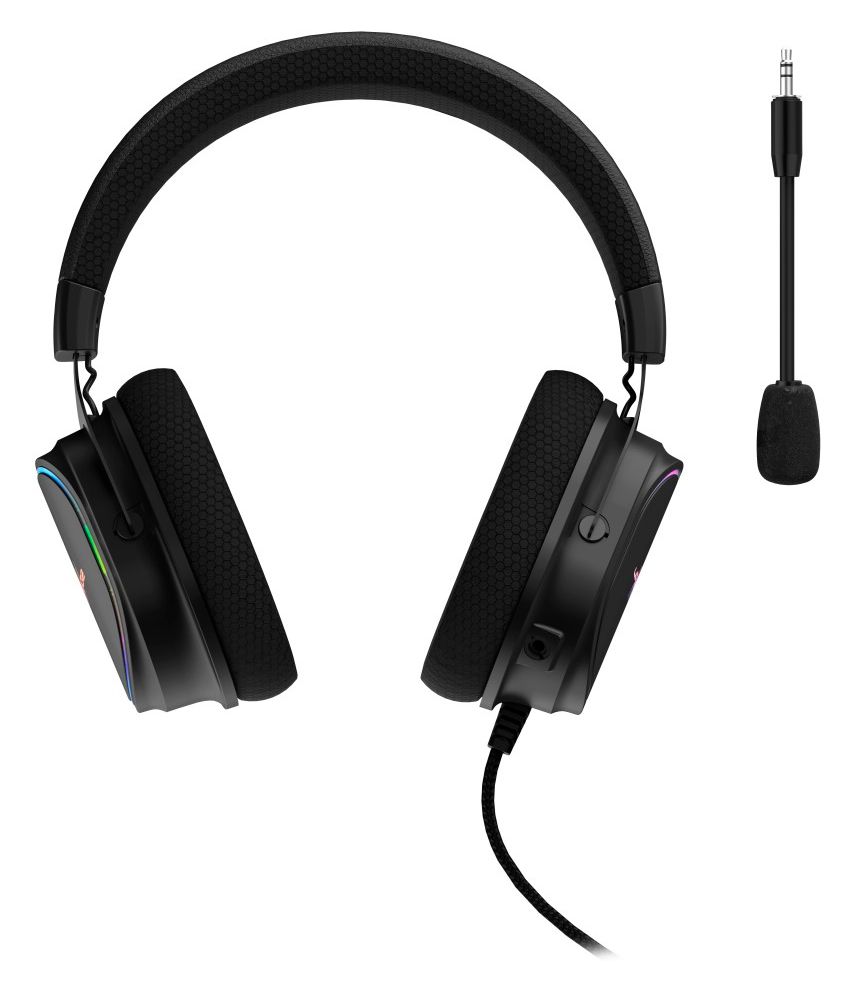 SoundZ 800 7.1 V2 Ohraufliegender Kopfhörer Kabelgebunden (Schwarz) 