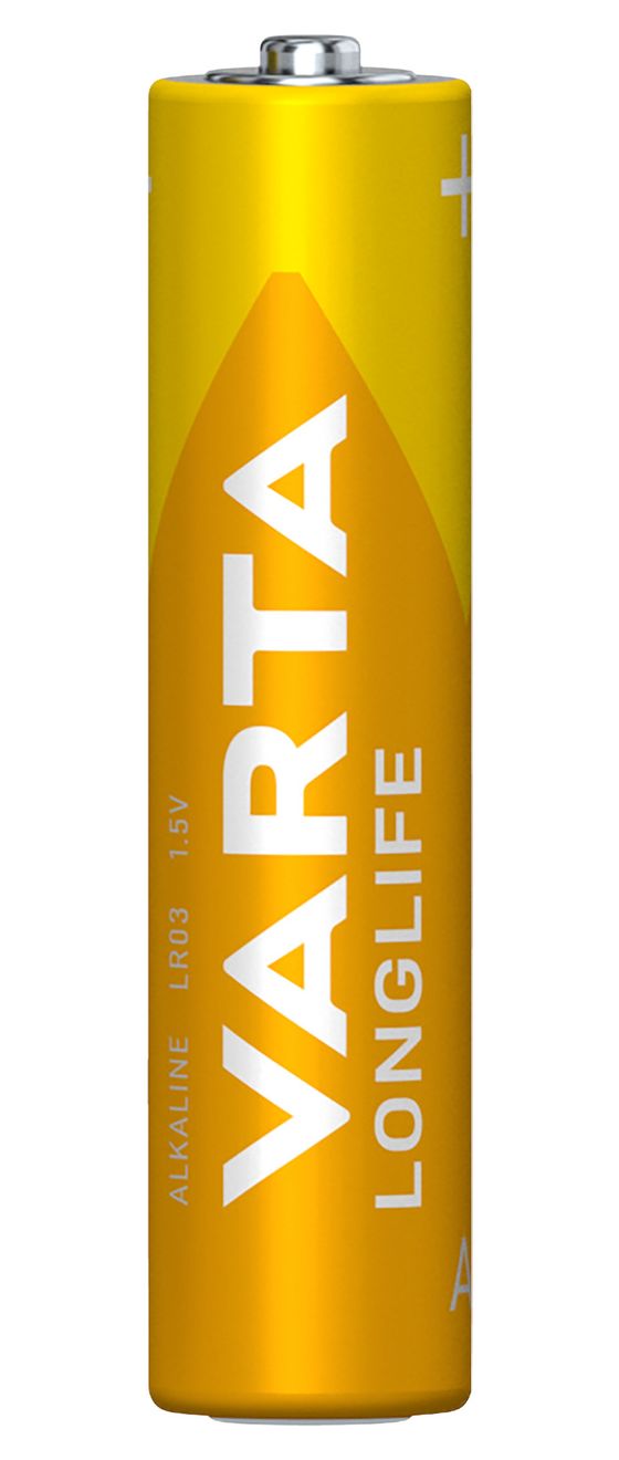 Batterien AAA, 24 Stück, Longlife, Alkaline, 1,5V, Cube, ideal für Fernbedienungen, Wecker, Radios, Wanduhren, Verpackung zu 90% recycelt, Made in Germany 