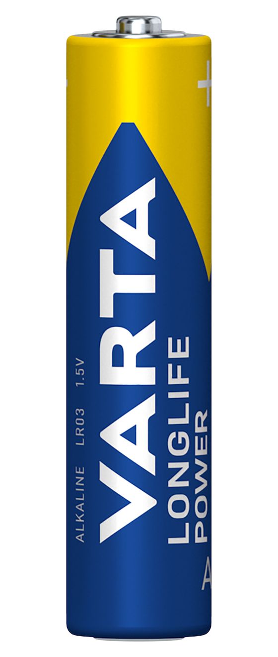 Batterien AAA, 8+4 (12 Stück), Longlife Power, Alkaline, 1,5V, ideal für Spielzeug, Funkmaus, Taschenlampen, Verpackung zu 90% recycelt, Made in Germany 