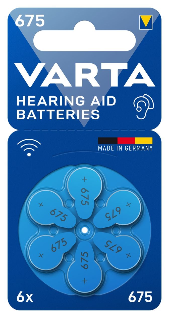 Hörgerätebatterie 675 PR44 Zink-Luft 1,45 V 6 Stück 