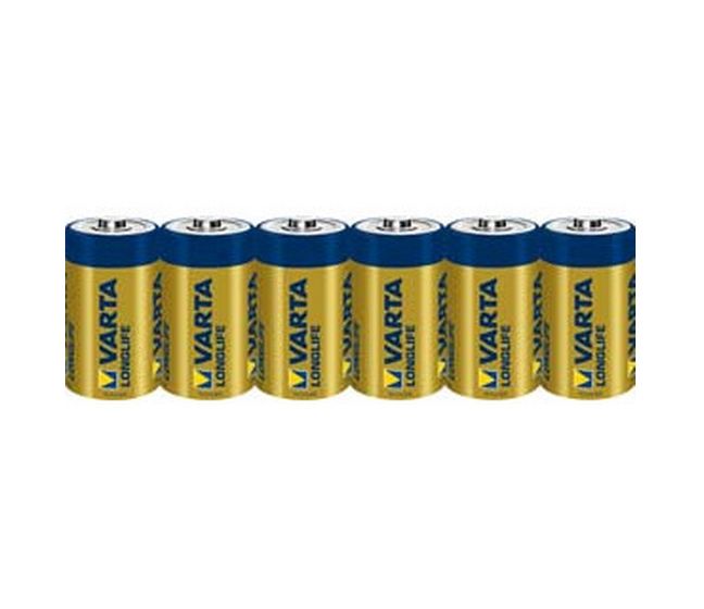 Longlife Batterie C Alkali 1,5 V 6 Stück  (Blau/Gelb) 