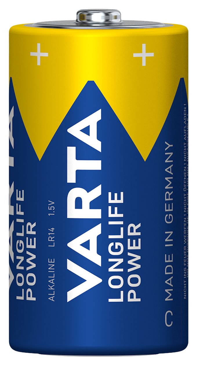 LONGLIFE Power, Alkaline Batterie, C, Baby, LR14, 2er Pack, Made in Germany 