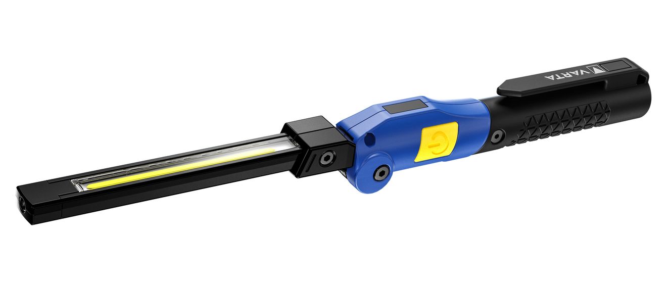 Taschenlampe, Werkstattlampe wiederaufladbar, Work Flex Multifunction Light F20R Arbeitsleuchte inkl. UBS Typ C Kabel, 180° faltbares Design, Magnet & Clip, spritzwasser- und staubgeschützt 