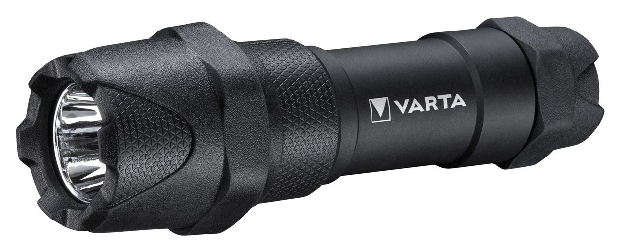 Taschenlampe LED 6 Watt inkl. 3x AAA Batterien, Indestructible F10 Pro Leuchte, Lampe, Arbeitsleuchte mit zwei Leuchtmodi, extrem robuste Taschenleuchte, klein, wasser- und staubgeschützt 