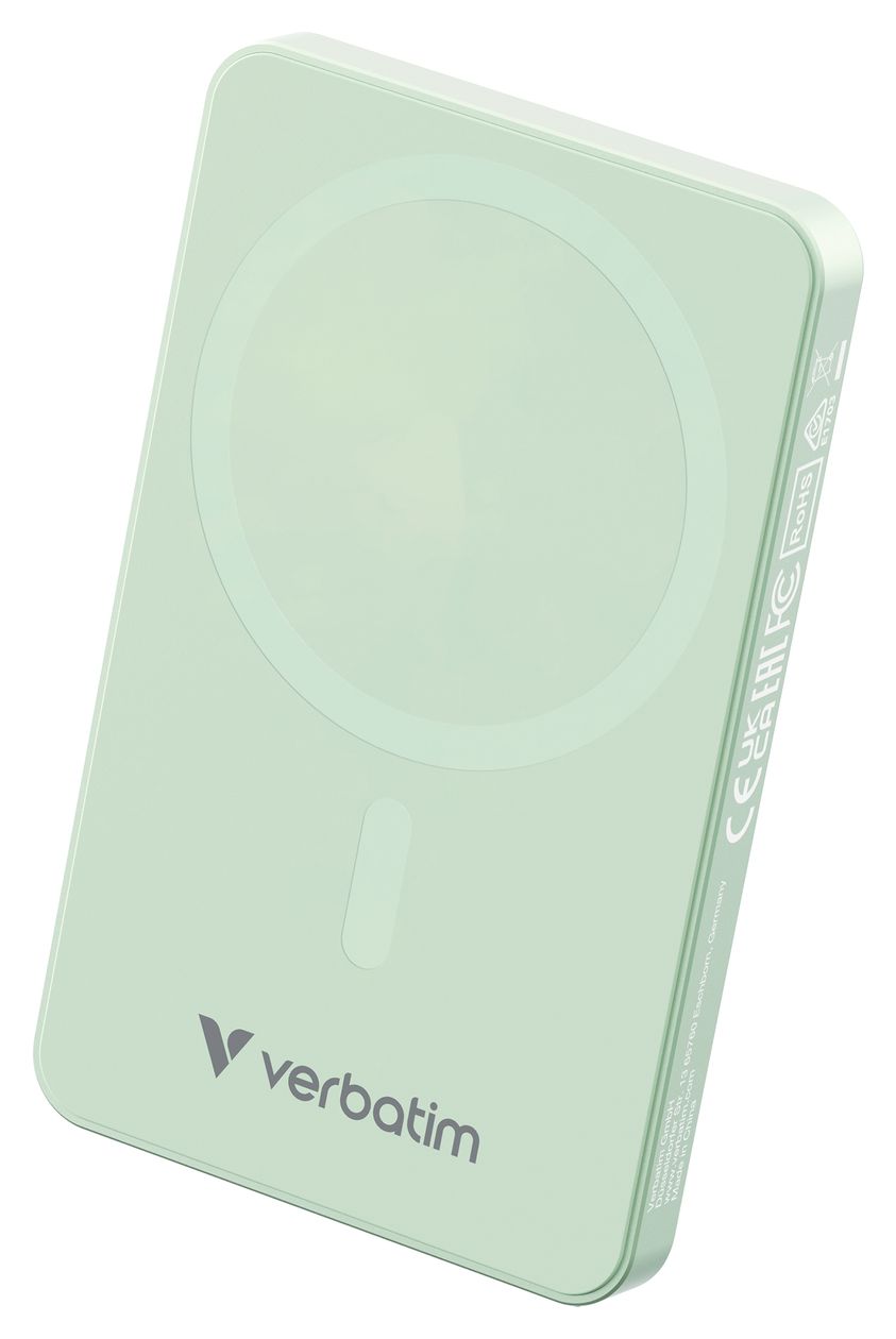 Charge 'n' Go Essentials 5000 mAh Powerbank USB Typ-C Kabelloses Laden  (Grün) 