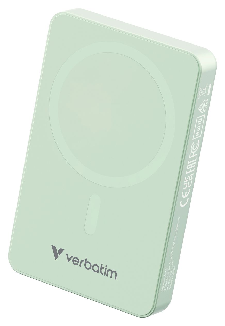 Charge 'n' Go Essentials 10000 mAh Powerbank USB Typ-C Kabelloses Laden  (Grün) 