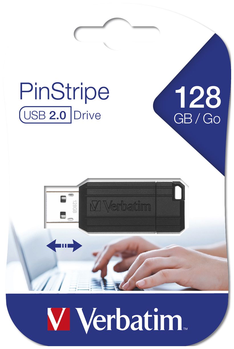 PinStripe - USB-Stick 128 GB - Schwarz 