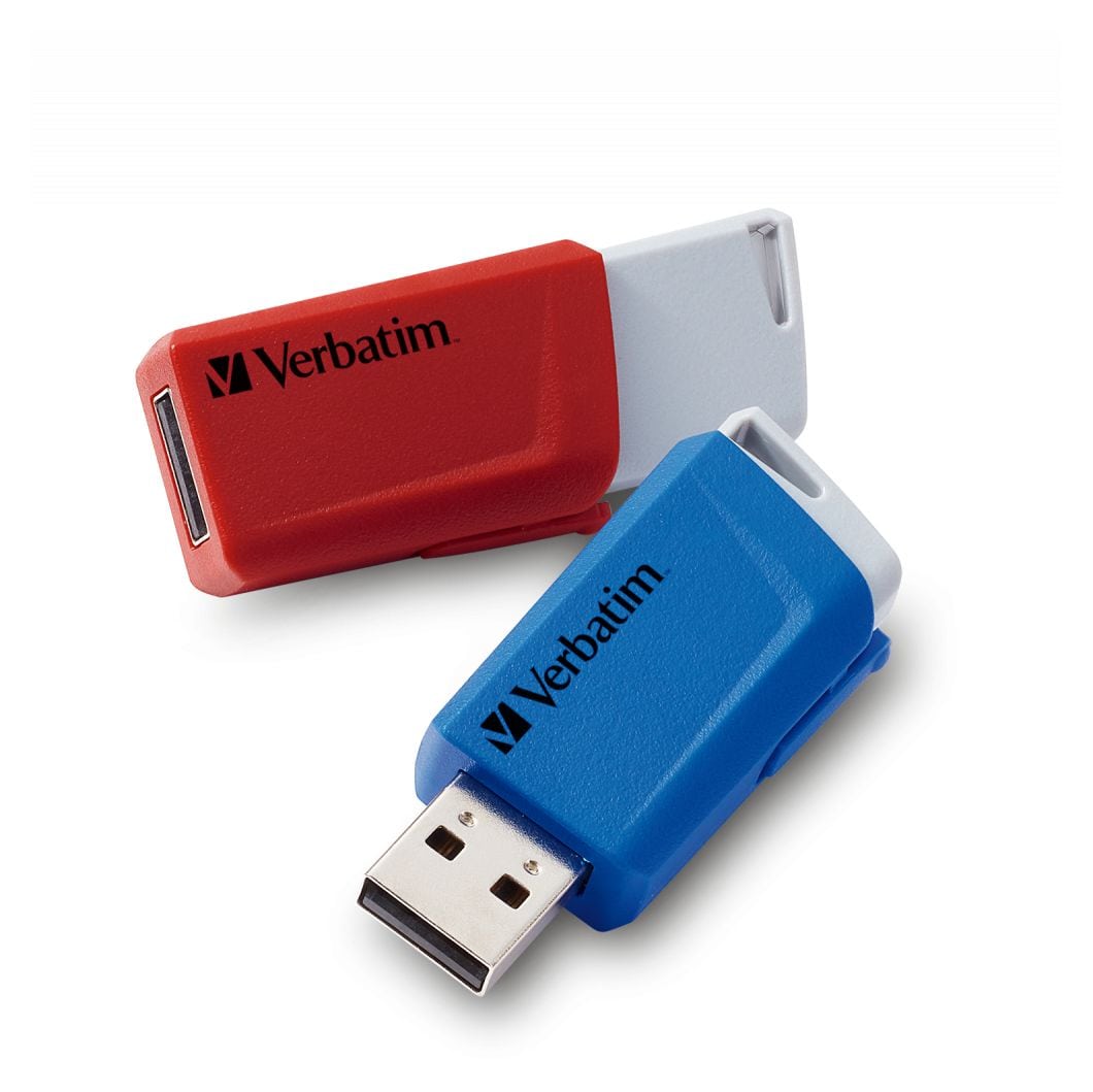 Store 'n' Click USB Typ-A Stick 32 GB  (Blau, Grau, Rot) 