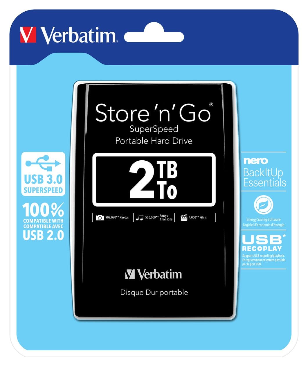 Store 'n' Go 2 TB externe Festplatte Micro-USB B  (Schwarz) 