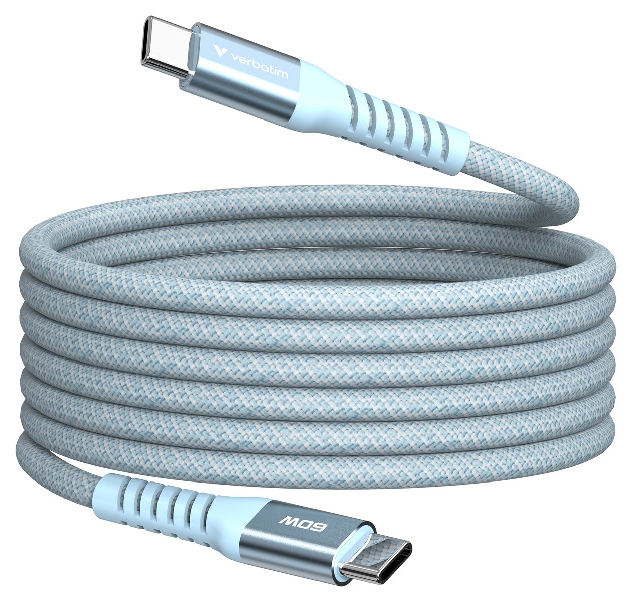 Sync & Charge Magnetic 480 Mbit/s Stecker Rundkabel USB C auf USB C bis 60 W 1,2 m  (Blau) 