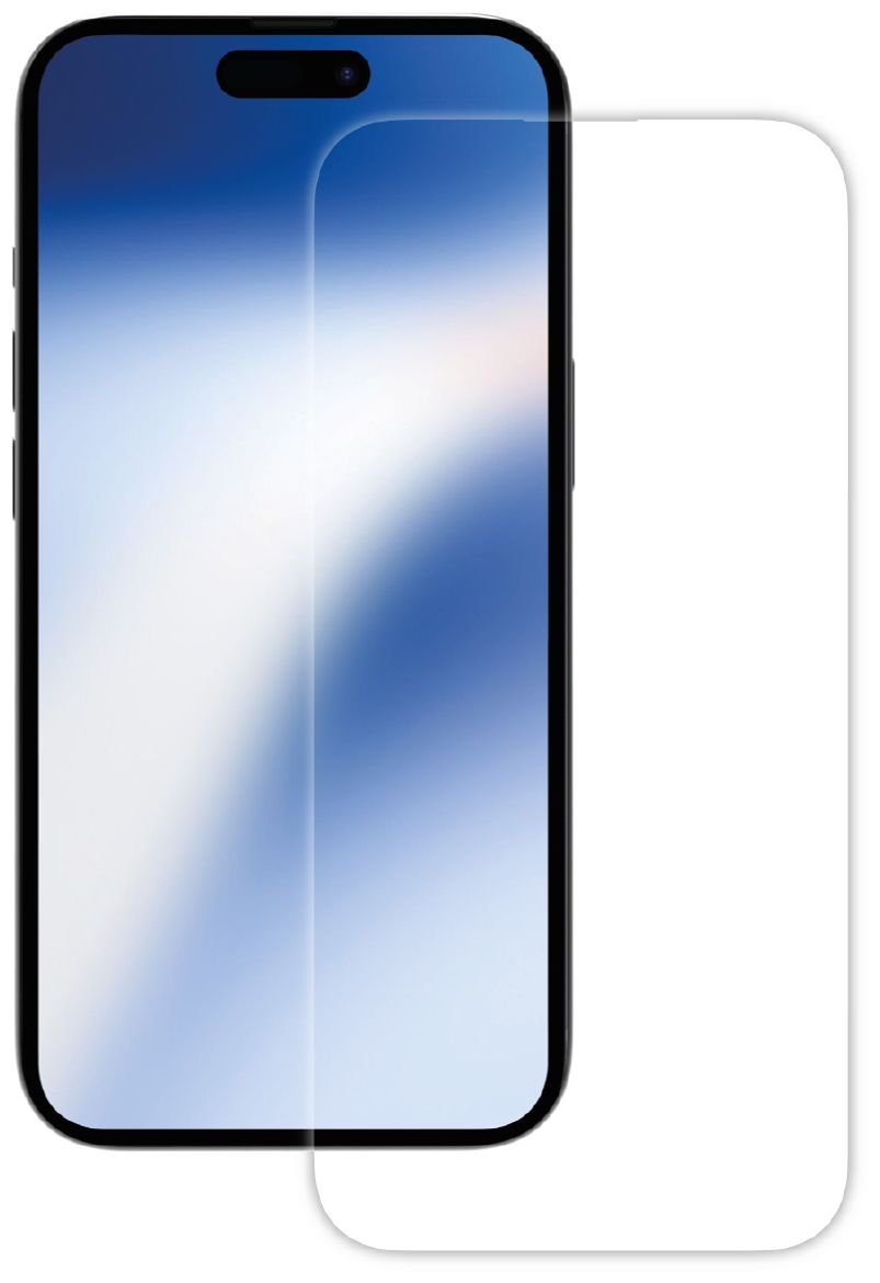 63883 Klare Bildschirmschutzfolie gehärtetes Glas 9H für  Apple iPhone 15 Schmutzabweisend, Schlagfest, Kratzresistent, Splitterfrei 