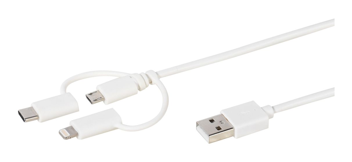 38784 USB A auf Micro-USB B Männlich 1 m  (Weiß) 