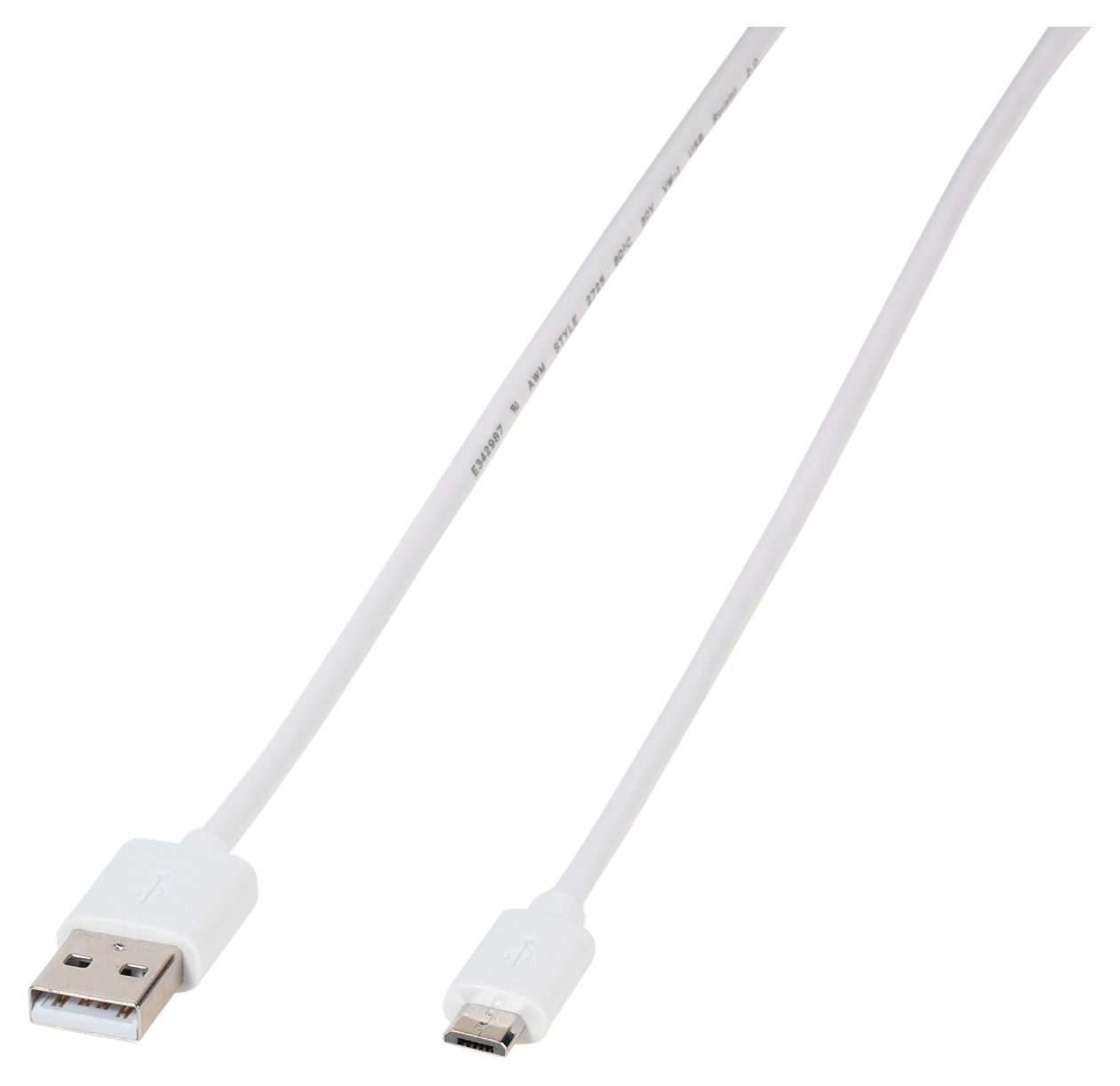 39451 USB A auf Micro-USB B Männlich 1 m  (Weiß) 