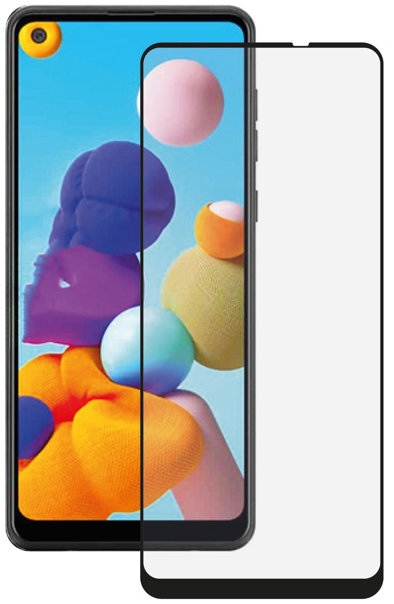 61744 Klare Bildschirmschutzfolie gehärtetes Glas 9H für  Samsung Galaxy A21 Kratzresistent, Schockresistent 