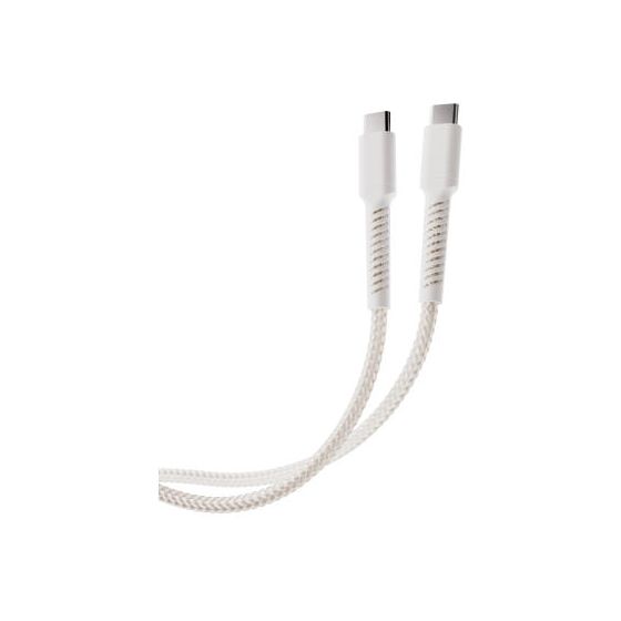 62397 Rundkabel USB C auf USB C Männlich bis 60 W 0,5 m  (Weiß) 