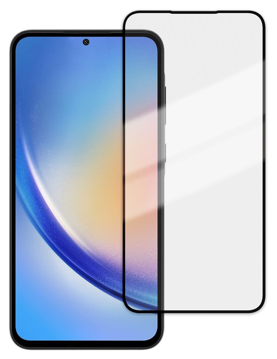 64100 Klare Bildschirmschutzfolie gehärtetes Glas 9H für  Samsung Galaxy A35 5G Schmutzabweisend, Schlagfest, Kratzresistent, Splitterfrei 