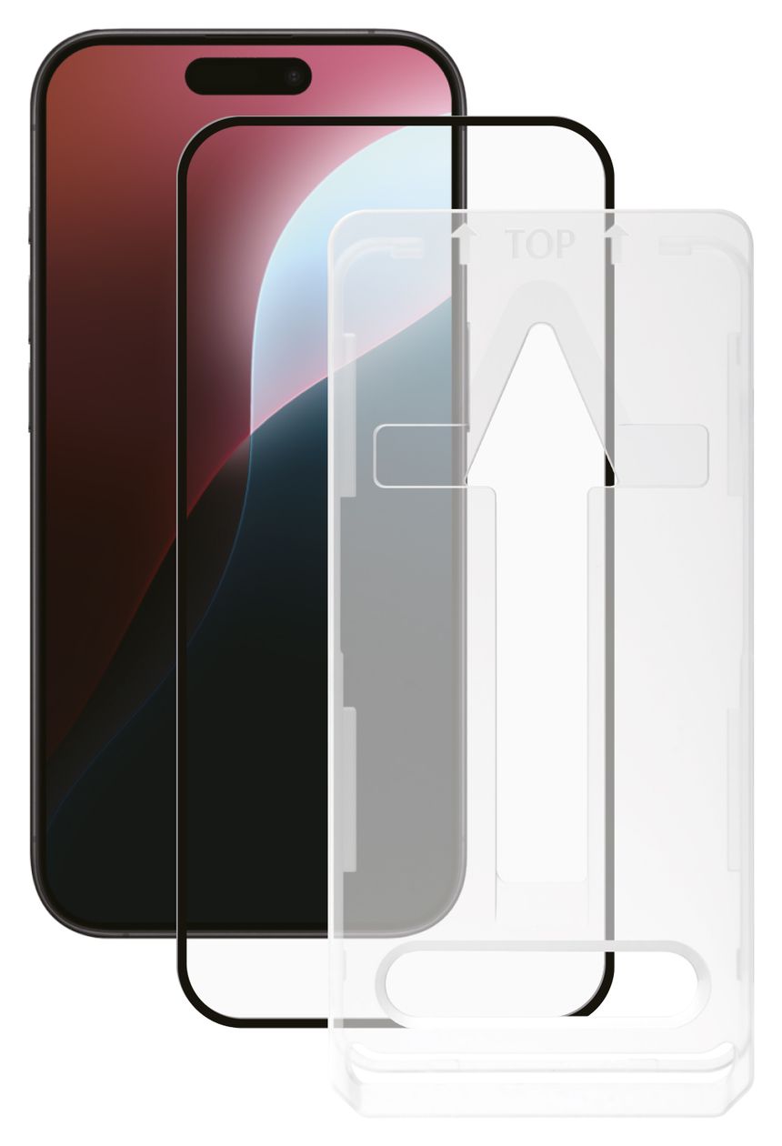 64226 Klare Bildschirmschutzfolie gehärtetes Glas 9H für  Apple iPhone 16 Pro Stoßfest, Schmutzabweisend, Schlagfest, Kratzresistent 