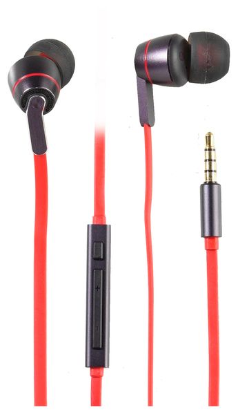 Aircoustic HighQ Music In-Ear Kopfhörer Kabelgebunden (Schwarz, Rot) 