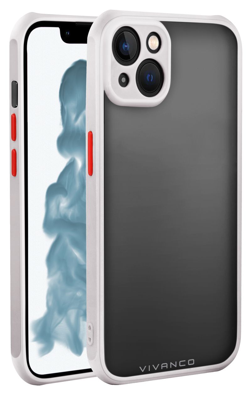 Frosted Cover für Apple iPhone 14 (Grau, Durchscheinend) 