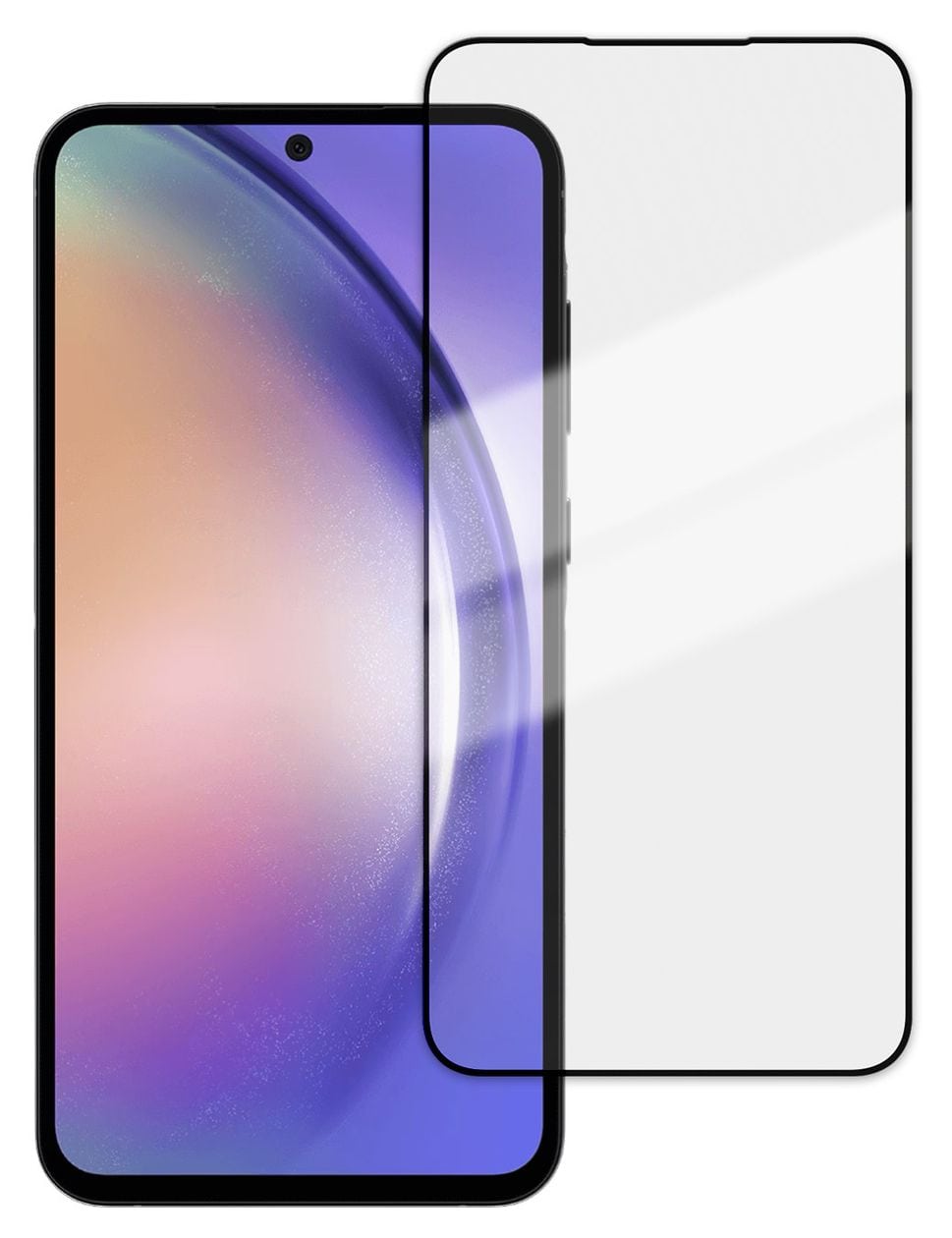 Full Screen Klare Bildschirmschutzfolie gehärtetes Glas 9H für Samsung Galaxy A55 