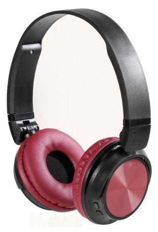 Mooove Air Over Ear Bluetooth Kopfhörer kabelgebunden&kabellos (Schwarz, Rot) 
