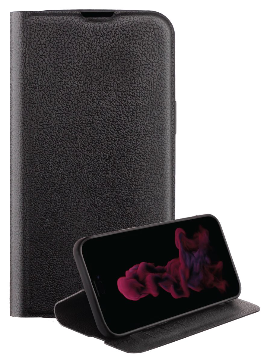 Premium Wallet Geldbörsenhülle für Apple iPhone 14 Pro  (Schwarz) 
