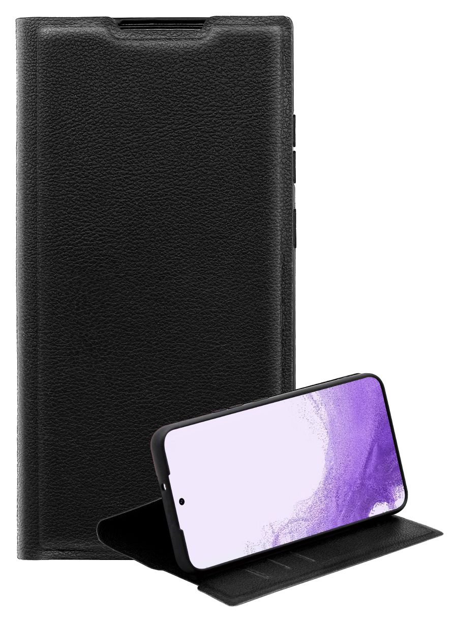 Premium Wallet Geldbörsenhülle für Samsung Galaxy S23 (Schwarz) 