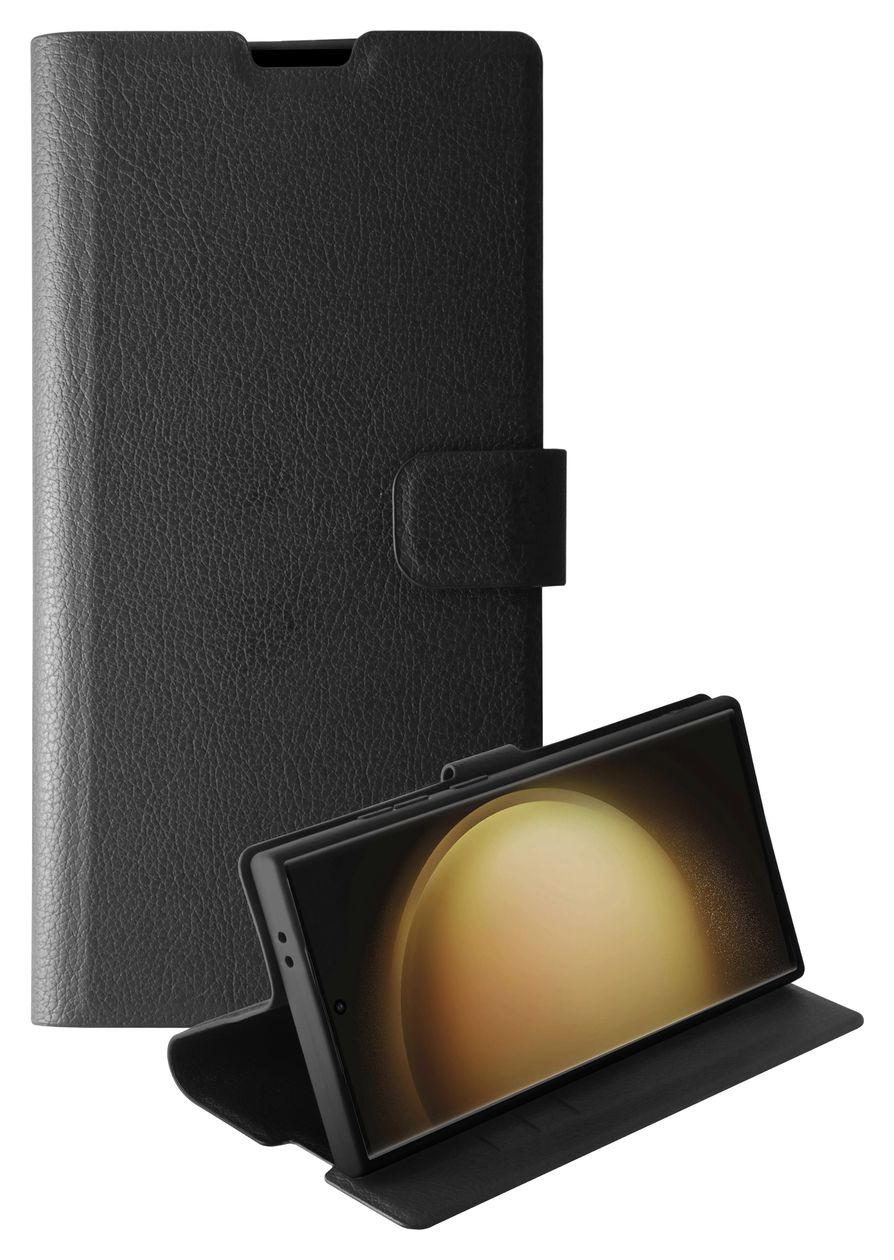 Premium Wallet Geldbörsenhülle für Samsung Galaxy S24 Ultra  (Schwarz) 