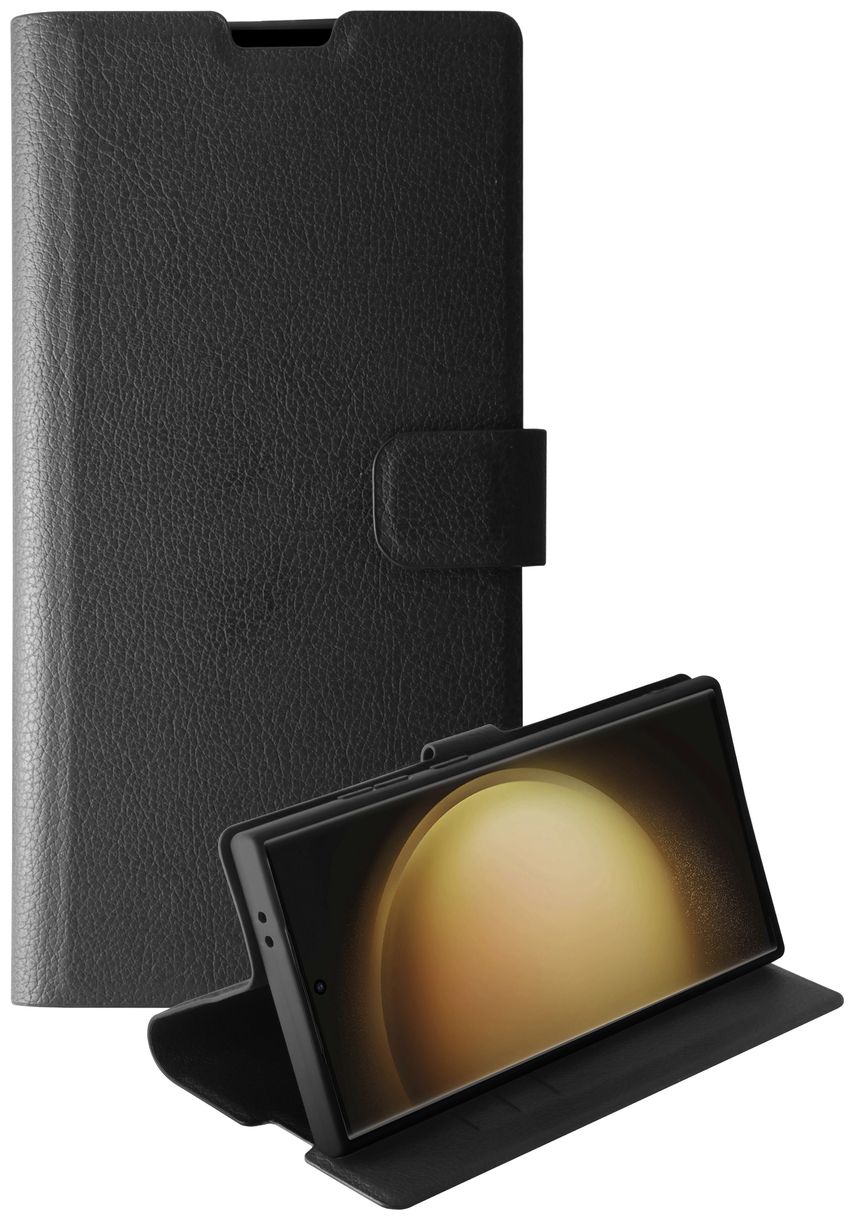 Premium Wallet Geldbörsenhülle für Samsung Galaxy S24 Ultra (Schwarz) 