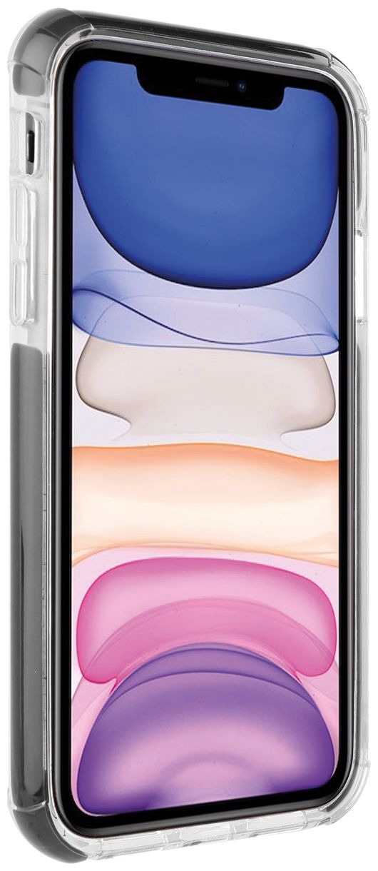 Rock Solid Cover für Apple iPhone 11 (Schwarz, Transparent) 