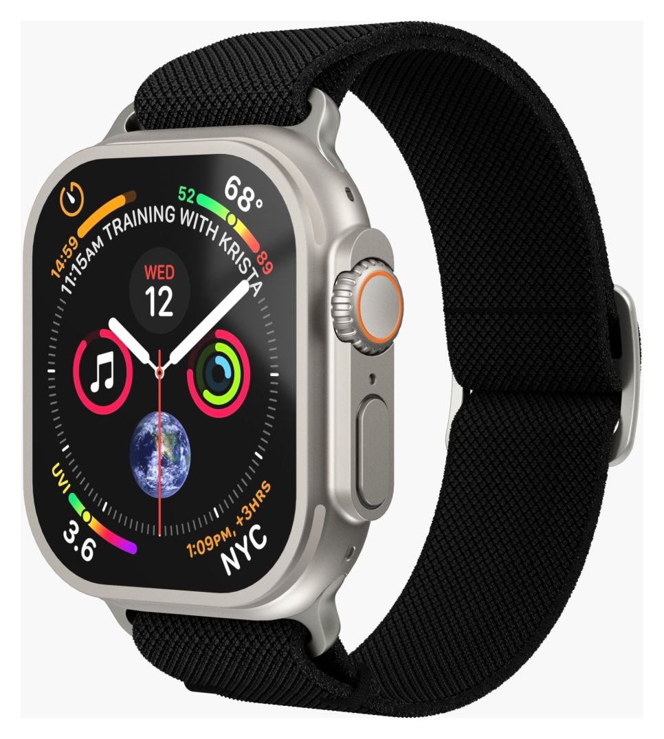 Classic Nylon Loop Armband Apple Watch 40 / 41 / 42 mm  (Schwarz) 