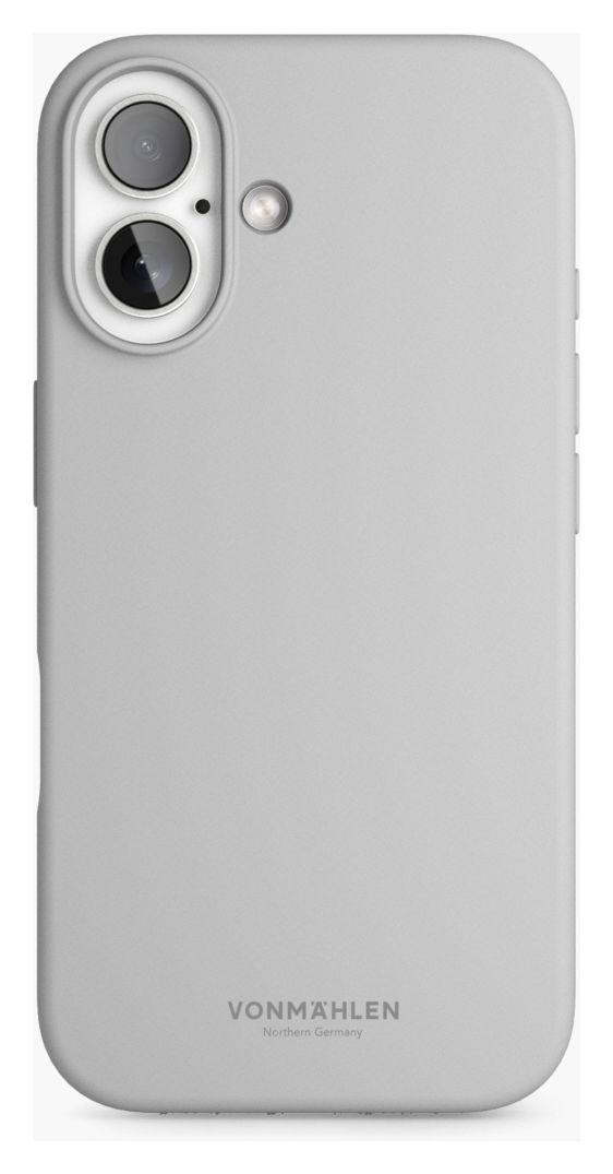 Soft Silicone Case Cover für Apple iPhone 16  (Hellgrau) 