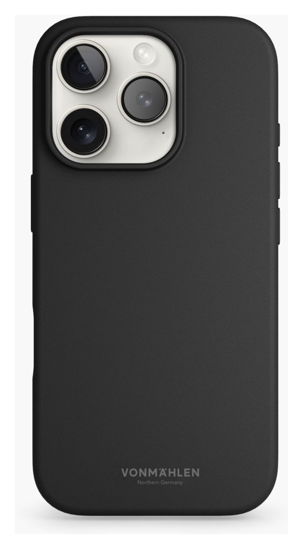 Soft Silicone Case Cover für Apple iPhone 16 Pro  (Schwarz) 