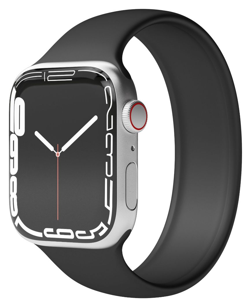 Solo Loop Armband L Apple Watch 42 mm / 44 mm / 45 mm / 49 mm  (Schwarz) 