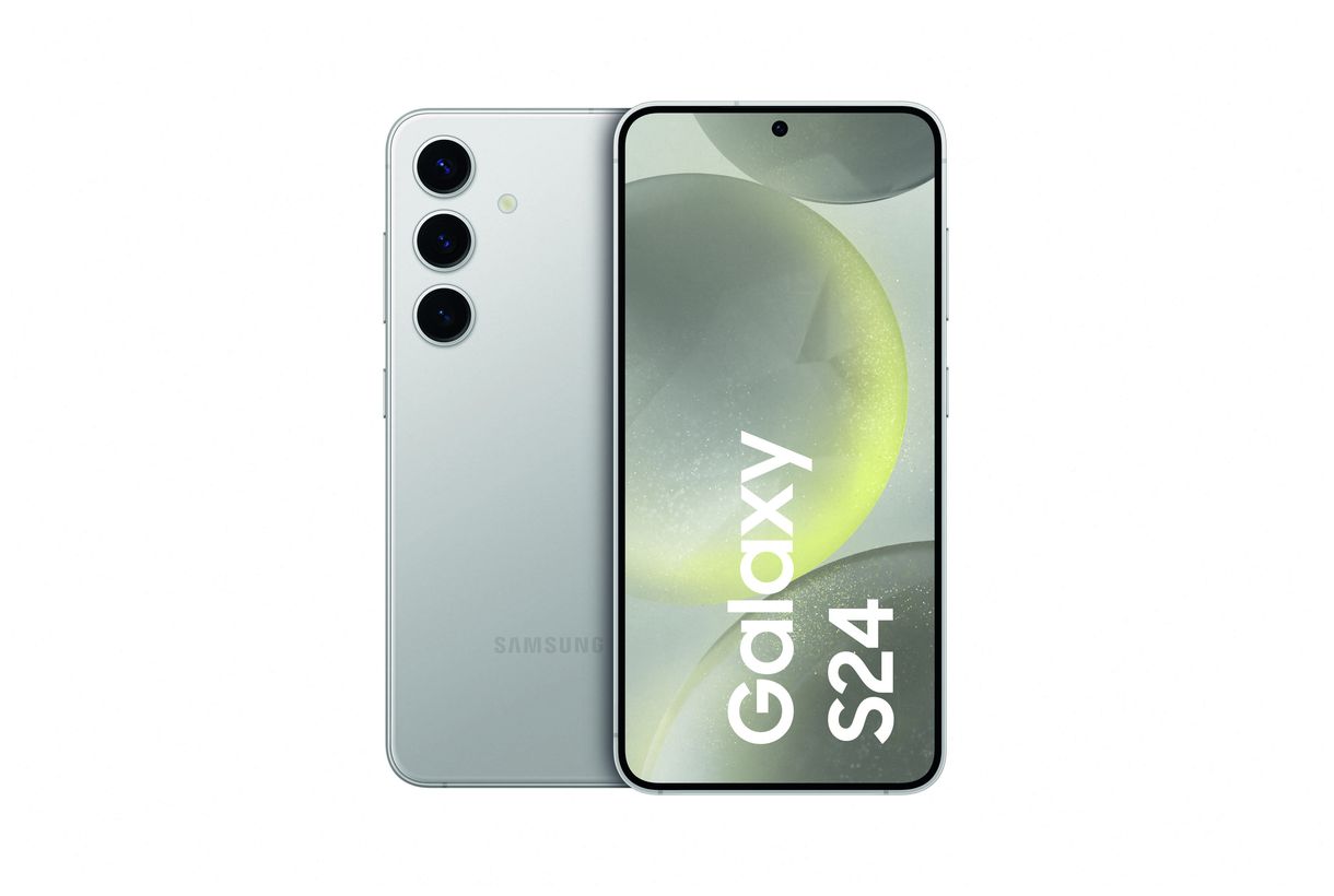 Galaxy S24 5G Smartphone 15,8 cm (6.2 Zoll) 128 GB Android 50 MP Dreifach Kamera Dual Sim (Grau, Marmorfarbe) 