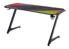 Jaguar Aluminium Carbon Gaming Tisch mit sound-reaktiver RGB-Beleuchtung 