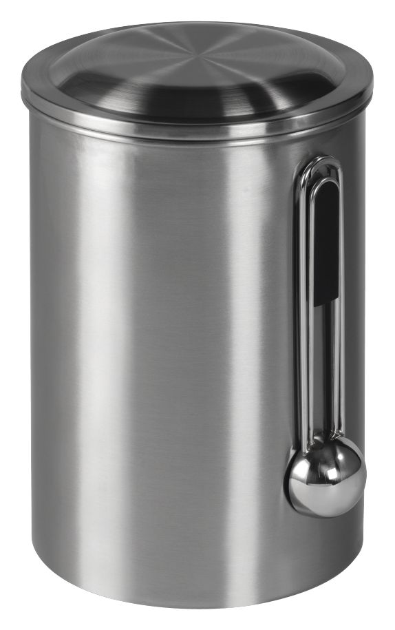 111252 Kaffeedose für 1 kg mit Dosierlöffel luftdicht Edelstahl  (Silber) 