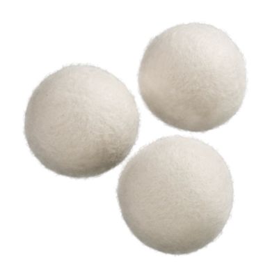 111377 Trocknerbälle aus Wolle 3 Stück Weiß 