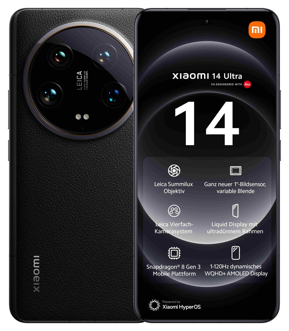 14 Ultra 512 GB 5G Smartphone 17,1 cm (6.73") Android 50 MP Vierfach Kamera Dual Sim  (Schwarz) 
