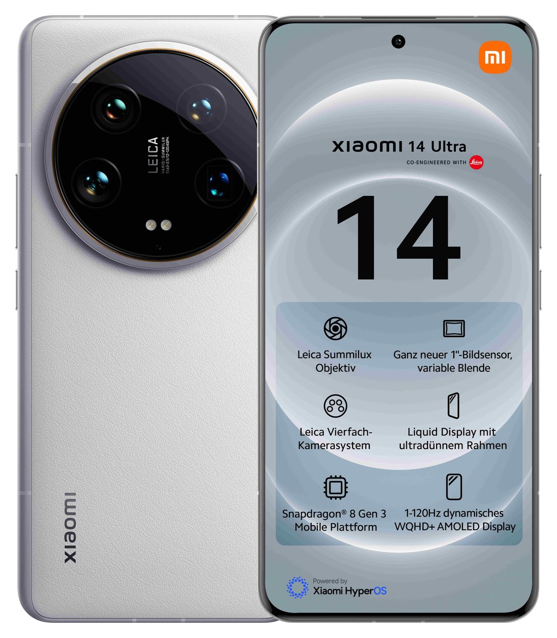 14 Ultra 512 GB 5G Smartphone 17,1 cm (6.73") Android 50 MP Vierfach Kamera Dual Sim (Weiß) 