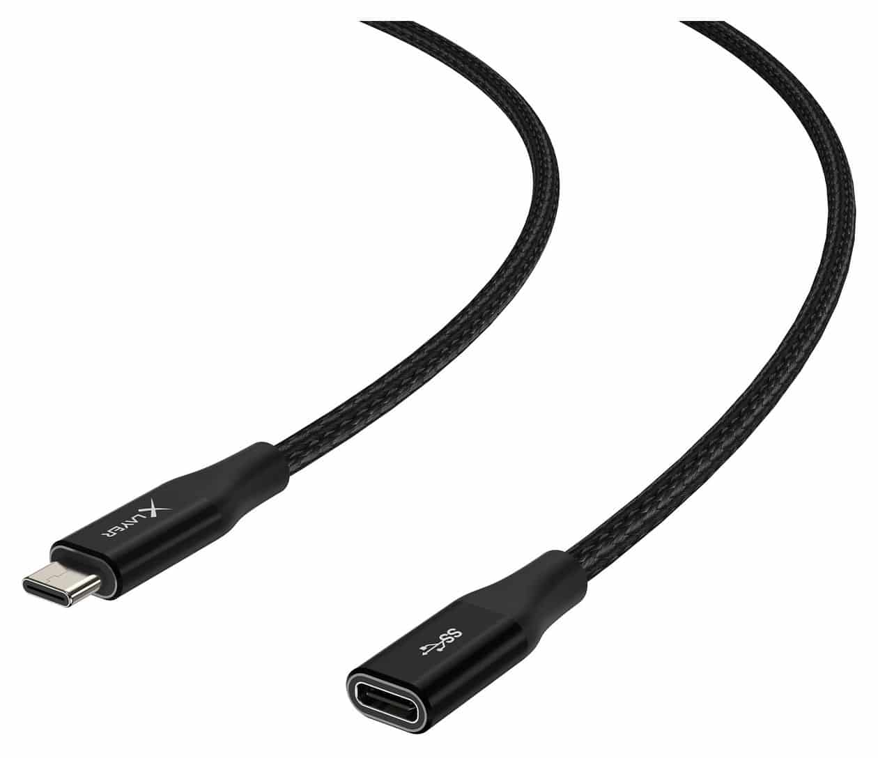 219851 10 Gbit/s USB C auf USB C Weiblich bis 100 W 1,5 m  (Schwarz) 