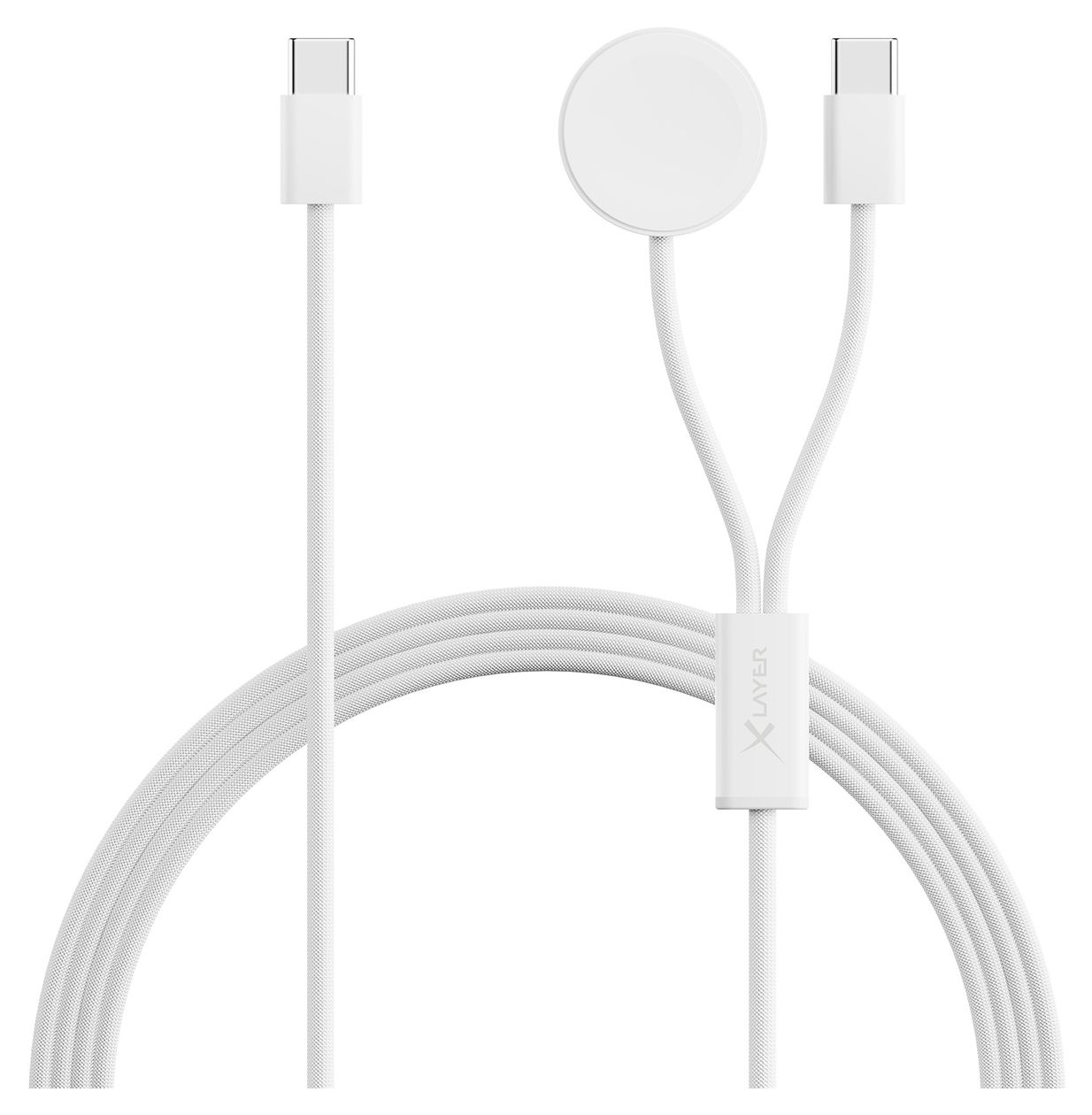 220380 0,48 Gbit/s Rundkabel USB C auf Männlich bis 100 W 1,5 m  (Weiß) 