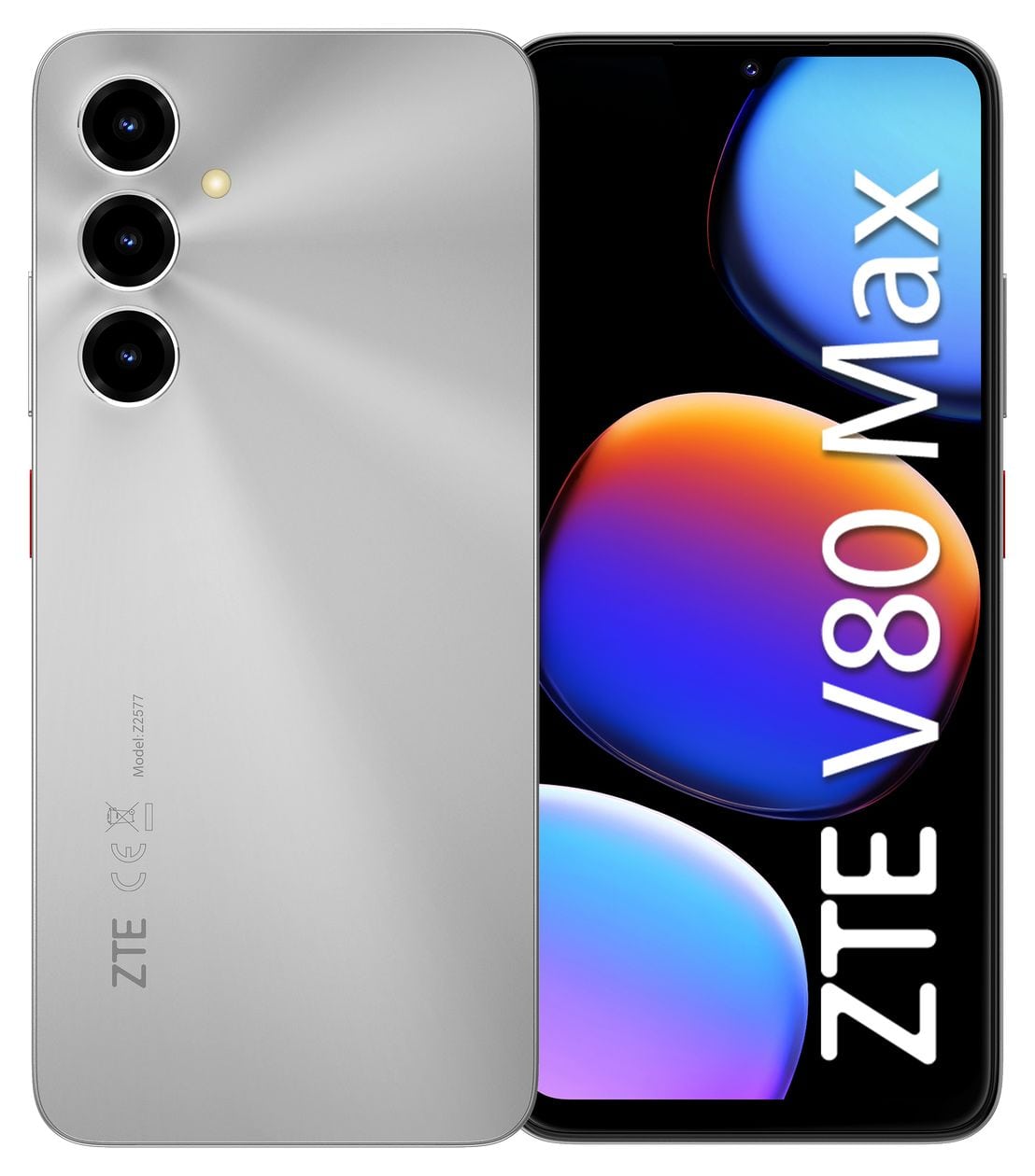 V80 Max 128 GB 4G Smartphone 17,5 cm (6.9 Zoll) Android 50 MP Dreifach Kamera Dual Sim WiFi 5 (Stellar Silver) 