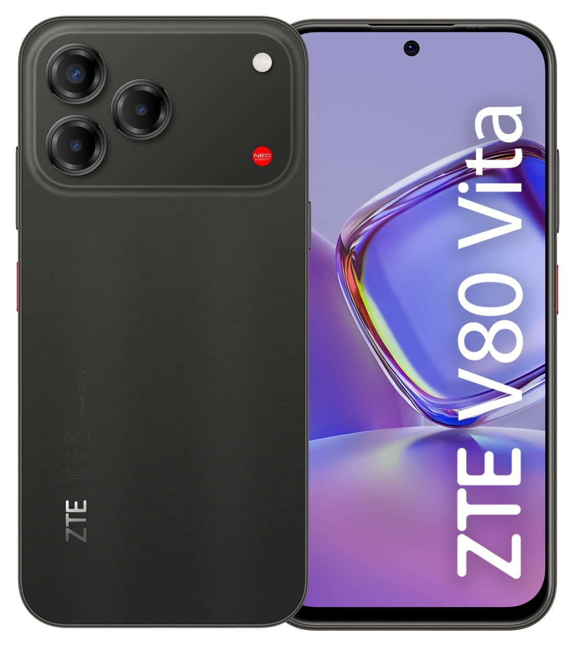 V80 Vita 256 GB 4G Smartphone 17,1 cm (6.75 Zoll) Android 50 MP Dreifach Kamera Dual Sim WiFi 5 (Midnight Black) 